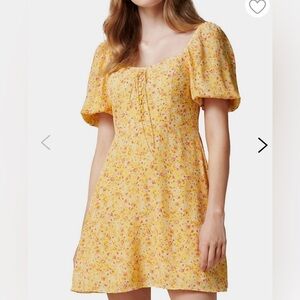 Ever New Yellow Floral Mini Dress - US 6